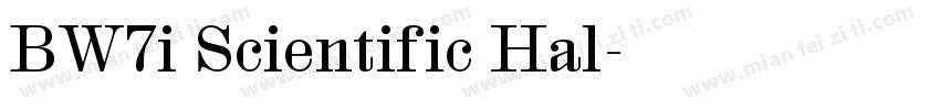 BW7i Scientific Hal字体转换